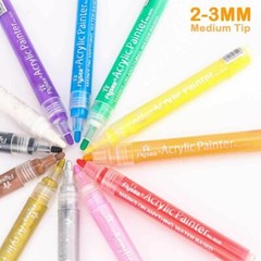 Permanent Acrylic Paint Marker Pens for Stone, Ceramic, Glass, Wood, and Fabric