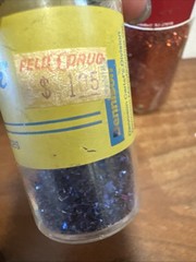 Glitterex Red Glitter Aluminum Plastic USA Razzle Dazzle Blue