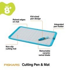 Kids Cutting Pen Foldable Non Slip Mat Safe Precision Craft Tool Fiskars School