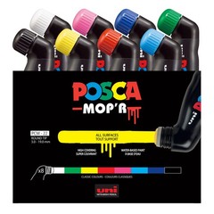 uni® MOP’R PCM-22 Water-Based Paint Markers, Round Tip (3.0-19.0mm), Assorted…