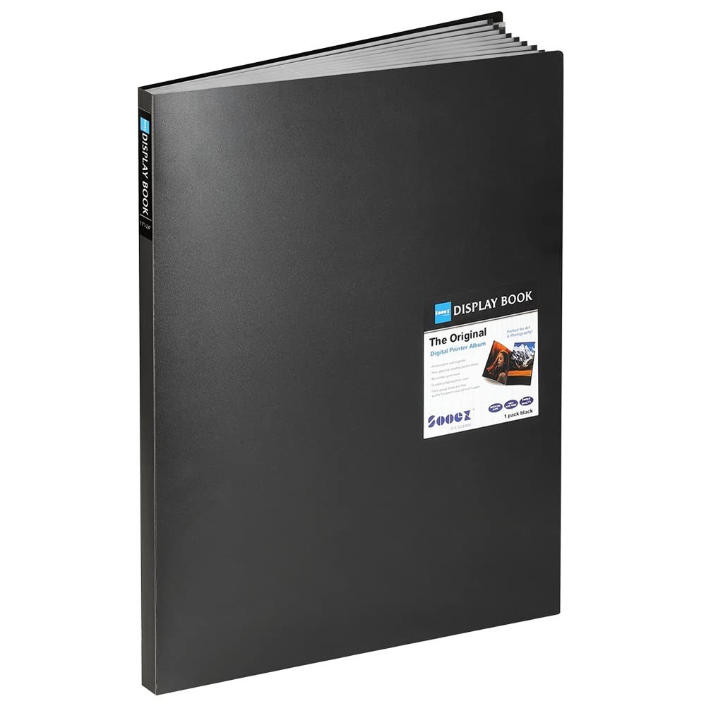 Sooez Heavy Duty Binder with Plastic Sleeves 18×24, Portfolio Folder with 30 …