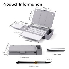 Travel Watercolor Palette Box, All-in-One Portable Watercolor Kit with 24 Emp…