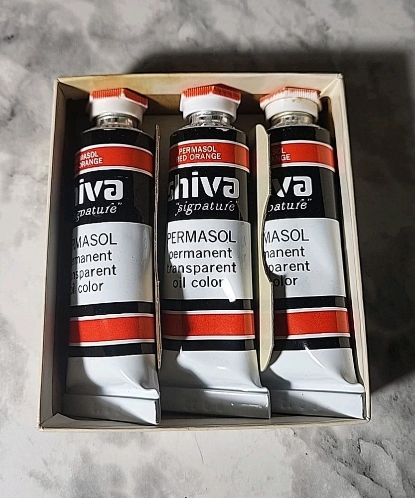 Vintage Shiva Signature Oil Color Paint Burnt Umber 1.25 Oz. Lot Of 3 Tubes