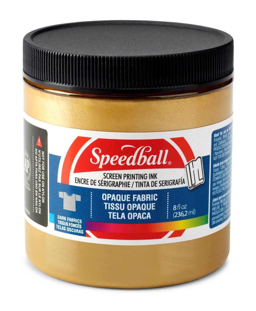 Opaque Fabric Screen Printing Ink Colour: Gold, Size: 8 oz 8 fl oz, Gold