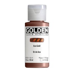 Azo Gold Fluid Acrylics – 1 fl. oz. Bottle – Professional Acrylic Paint