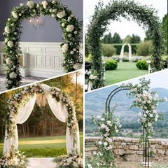 Metal Pergola Arbor Garden Arch – 4.6 * 7.8 or 6.4 * 7.5Ft, Assemble Freely 2…