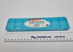 Arista watercolors water colors set paint tin vintage blue metal 8 colors used