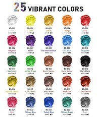 Smallbudi 25 Colors Large Acrylic Paint 16.9 Fl Oz (Pack of 25), 25