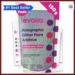 Glitter Paint Additive 5.3oz Holographic Silver for Walls Ceilings Wood with