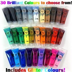 100ml Acrylic Paint Tubes Student Artist Quality Ass. Colours Glitter Art Paints