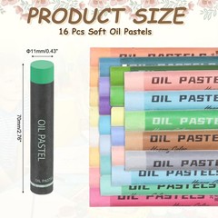 Soft Oil Pastels, Oil Pastel Crayons Blendable(Green, Pack of 16)
