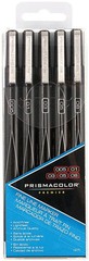 PRISMACOLOR 5-Pack Assorted Tip Markers – Black – 005, 01, 03, 05, 08 – New