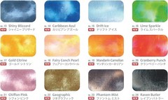 Kusakabe Harmonia Plus Transparent Watercolor 10ml × 12color Set granulating