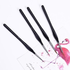 6Pcs Extra Fine EF Tip Details Paint Model Maker Painting Brush Pen Tool Set D