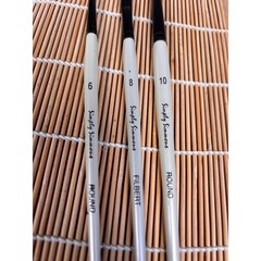 Simply Simmons Paint Brush Set 3pc Round 6 10 Filbert 8 Synthetic Bristle White
