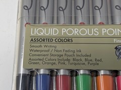 Set of 2 FORAY® Liquid Porous Point Pens 0.8 mm Fine Point Silver Barrel (57)