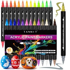 TANMIT 56 Colors Acrylic Paint Markers, 26 1 Count (Pack of 26), 56