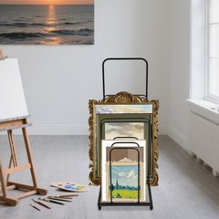 Art Canvas Storage Rack with Wheels Rolling Art Canvas Organizer for Art Studio