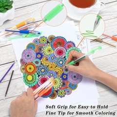 Gel Pens for Adult Coloring Books, 160 Pack 80 Count (Pack of 1), Multicolor