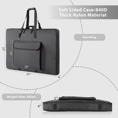Premium Art Portfolio Case – 24″ x 36″ – Soft Sided – Foldable – Waterproof &…