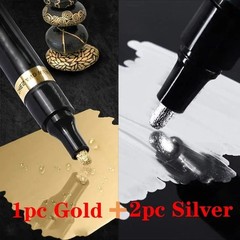2pc Mirror Marker 2mm DIY Reflectiv Paint Pen Chrome Gold & Silver Liquid Marker