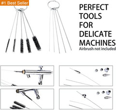 4 SET Airbrush Cleaning Kit Repair Tools Needle Nozzle Brush Glass Cleaning Pot