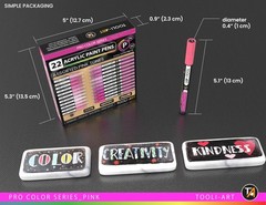 Acrylic Paint Pens 22 Pink Tones Assorted Color Series Markers Set 0.7mm Extr…