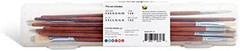 12-Piece Long Handle White Hog Hair Artist Paint Brush Set, Perfect for Acryl…