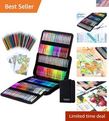 Glitter Gel Pens, 160 Pack Glitter Pen with Case for Coloring Books, Artist Col