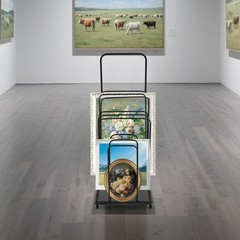 Art Canvas Storage Rack with Wheels Rolling Art Canvas Organizer for Art Studio