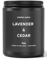 VEGISHINE 3.5 inches (W) x 4.5 (H), Lavender & Cedar Scented Candle