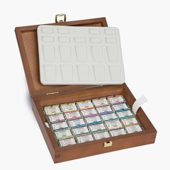 Schmincke : Horadam Watercolor : Wood Box Set of 24 Full Pans