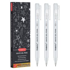 0.5mm White Gel Pen Set Extra Fine Point Waterproof Ink for Art Journaling DIY A