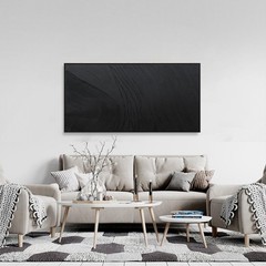 Black Wall Art Framed Abstract Canvas Pictures For Hand Painted Line Texture …