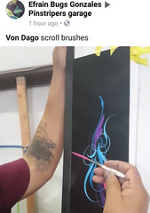 “Real Hair” PREMIUM # 3 PROFESSIONAL Scrolling Pinstriping Brush – “Now Public”