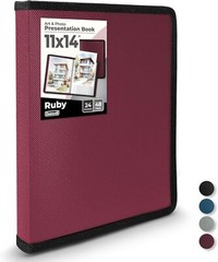 Dunwell 11×14 Art Portfolio Binder – (Ruby) Large 11×14″, Ruby