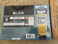 Blick Studio Acrylic 6 Tubes 4 Oz Each 24 Oz Total Artist Paint Intense Colors