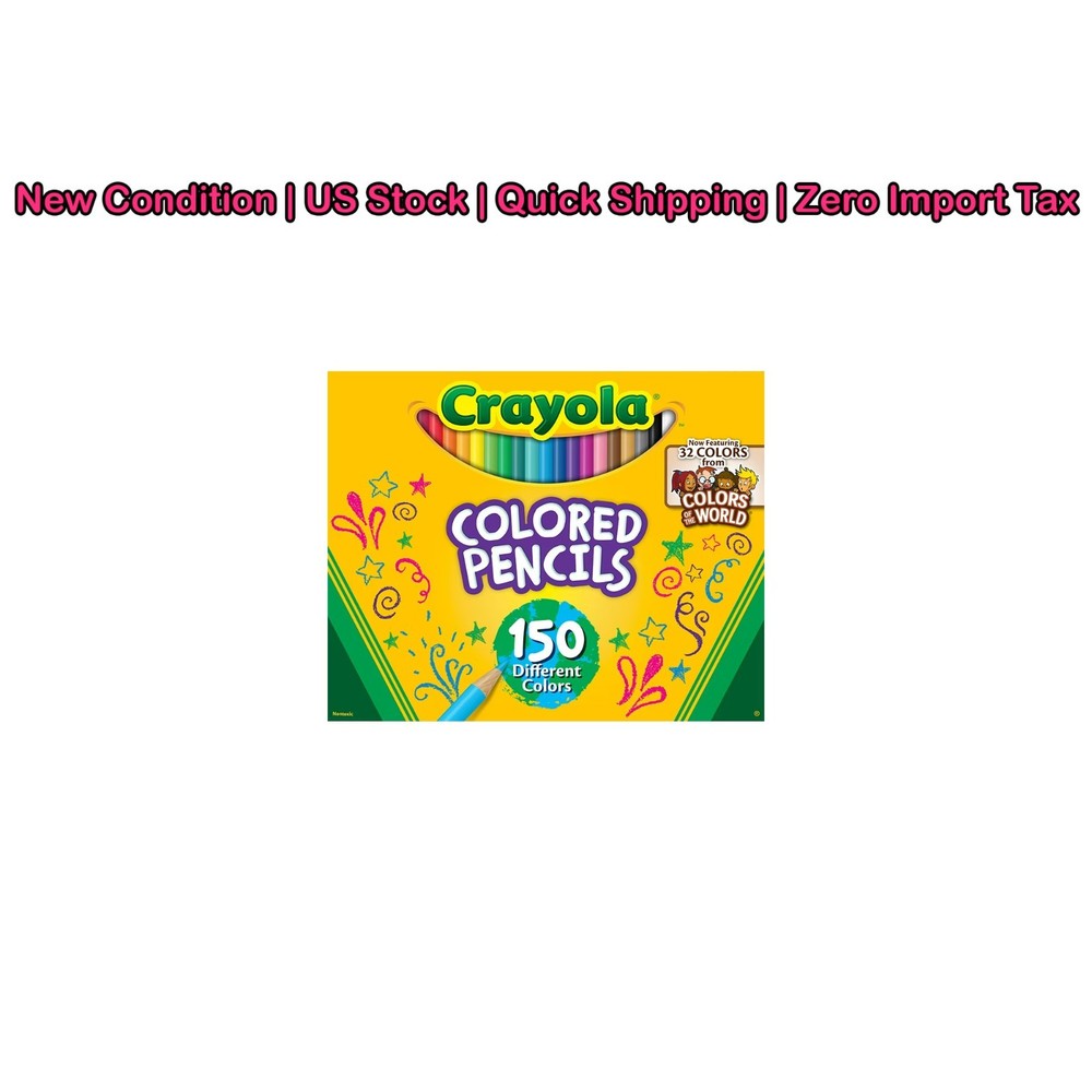 Crayola Colored Pencil Set Colors of the World 150 Ct Back to School Supplies