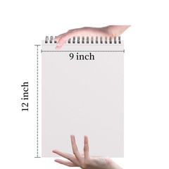 Spiral Sketchbook 9×12, 100 Sheets, 100Gsm Art Paper, White