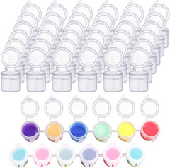 36 Pcs Empty Paint Pots, Small Paint Containers with Lids, Easy Open Acrylic Pai