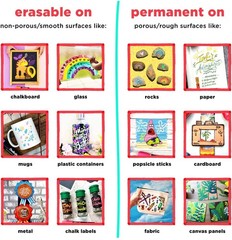 Chalkola Window Markers – 15mm Jumbo – 3 in 10 Count (Pack of 1), Multicolor