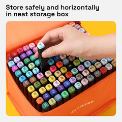 Artistro Alcohol Dual Tip Multicoloured Fast Drying Marker Drawing Pens. 120Pcs