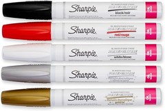 5 Count Paint Pens, Medium Point, Assorted & Metallic Colors