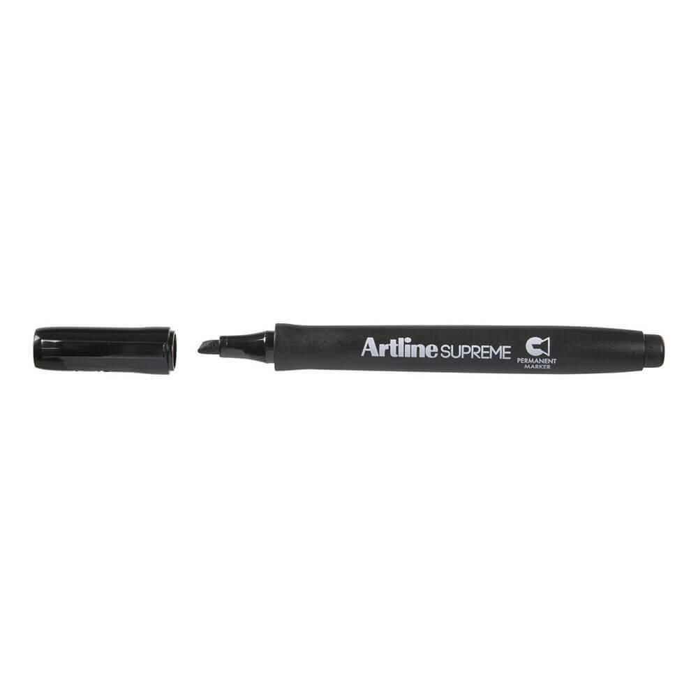 Artline Supreme 2.5mm Chisel Tip Marker Ergonomic Shape Smooth Grip 12 Pieces