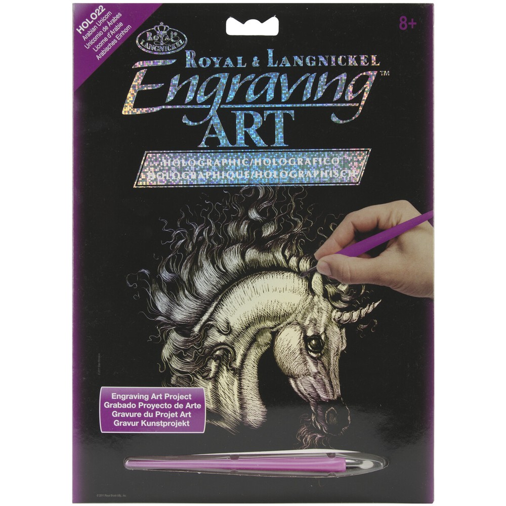 Holographic Foil Engraving Art Kit 8″X10″-Arabian Unicorn
