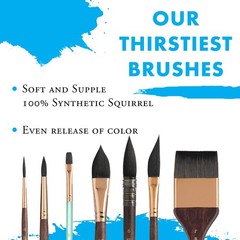 Neptune Round Travel Brush, Synthetic, Short Handle, Size 6, 1 Count
