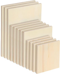 Wood Canvas Boards 12 Pack Unfinished Panels 3 Sizes For Painting Craft Art