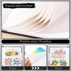 50 Sheets Hardcover Marker Paper Pad, 7.5×8.5 Inch (50 ), white
