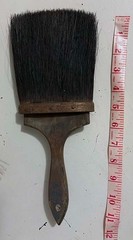 Lot of 6 Vintage Antique Paint Brushes Wood Handle Horse Hair