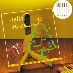 7.9″ LED Drawing Board – Colorful Acrylic Message Board for Kids’ Creativity